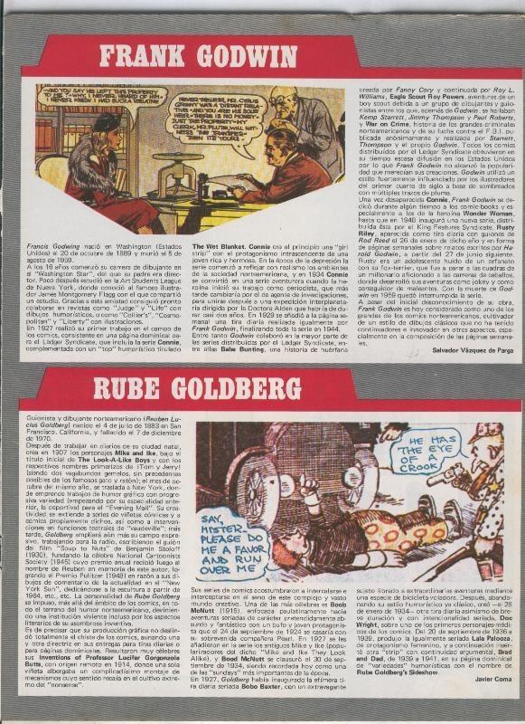 Historia de los Comics: Ficha de Frank Godwin y Rube Goldberg