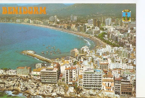Postal 049050 : Benidorm (España). Vista aerea y playa Poniente