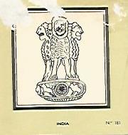 CROMO COLECCION UNIVERSAL 2125: ESCUDO INDIA. Numero 181