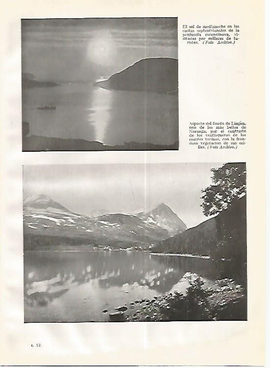 LAMINA GEOGRAFIA 0265: Fiordo de Lingen Noruega
