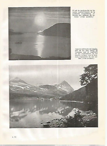 LAMINA GEOGRAFIA 0265: Fiordo de Lingen Noruega