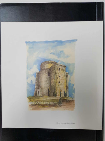Lamina de Salamanca: Torre de la Almeria en Alba de Tormes