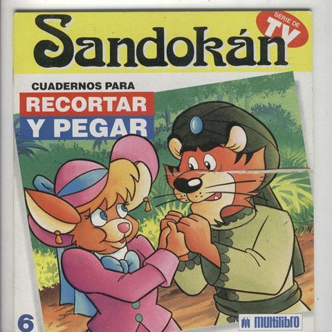 Sandokan cuadernos para recortar y pegar numero 6