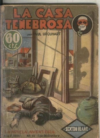 La novela aventura numero 55: Sexton Blake: La casa tenebrosa