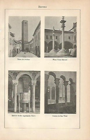 LAMINA ESPASA 5078: Vistas de Ravena Italia