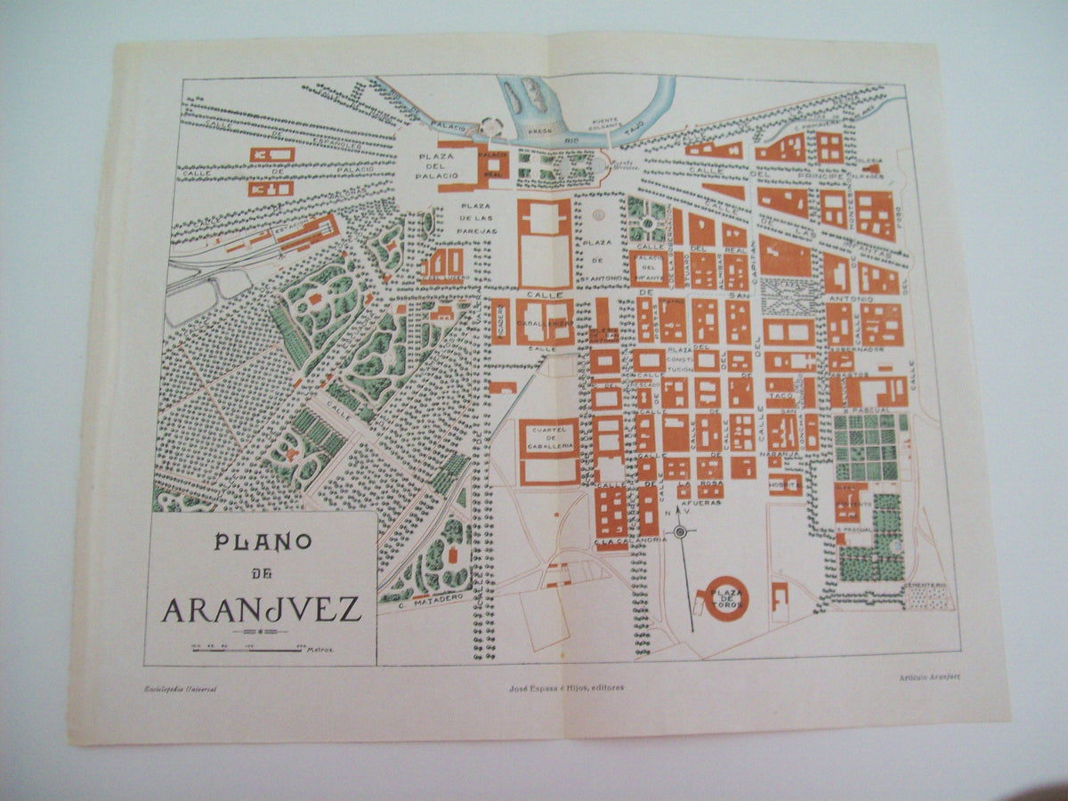 LAMINA ESPASA 7094: Plano de Aranjuez Madrid
