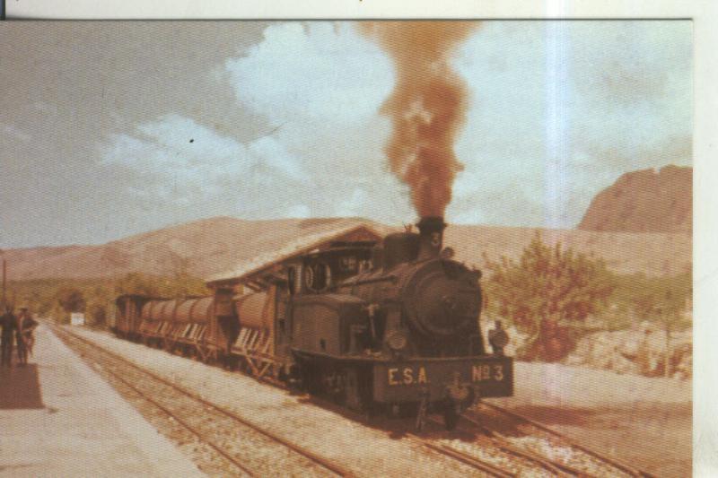 Postal 011011: FF.CC linea Alicante-Denia, locomotora vapor numero 3