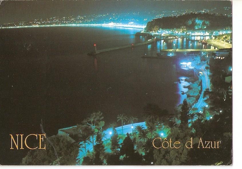 Postal 024692 : Cote dAzur. Nice la nuit