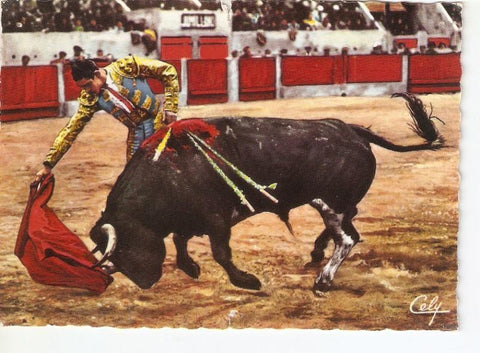 Postal 026545 : Muletazo por bajo: Derechazo. Torero: Jumillano