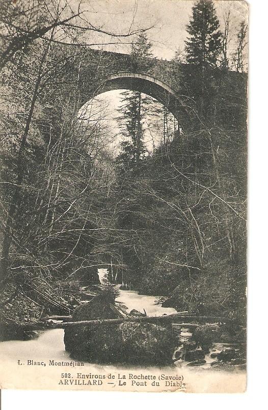 Postal 036214 : Blanc Montmejian. Environs de la Rochette (Savoie). Arvillard - Le Pont du Diablo