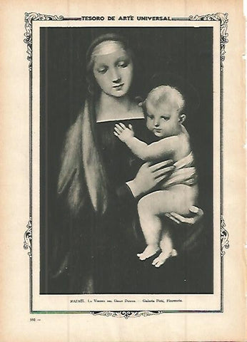 LAMINA 1495. RAFAEL. La Virgen del Gran Duque