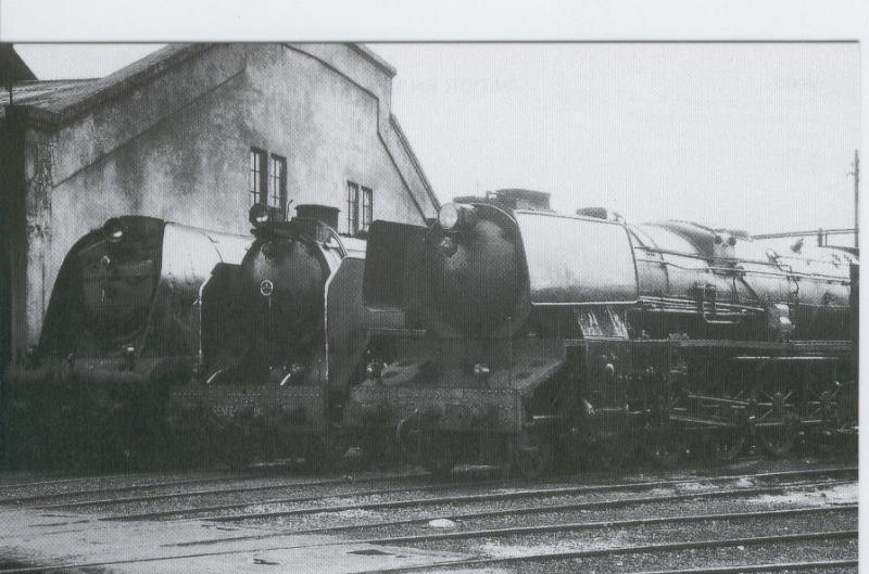 Postal 012125: Locomotora de vapor 141-2201/2417, Miranda de Ebro (Burgos), año 1970