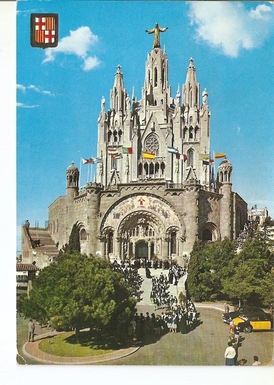 Postal 022428 : Tibidabo, Templo Expiatorio, Barcelona