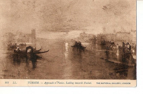 Postal 027121 : Turner, Approach to Venice. Looking towards Fusind. The National Gallery, London