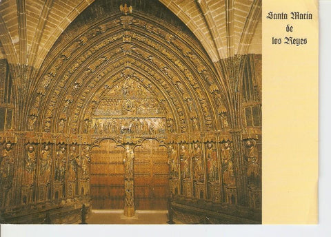 Postal 040229 : Laguardia-Biasteri. Santa Ma; de los Reyes. Portada Gotica de Fines del Siglo XIV