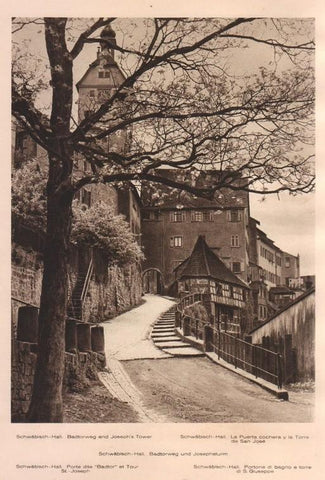 Lamina/Foto KURT HIELSCHE Deuschtland No. 051: SCHABISCH HALL. BADTORWEG AND JOSEPHS TOWER