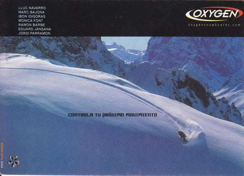 Postal 60701: Publicitaria articulos para la nieve OXYGEN
