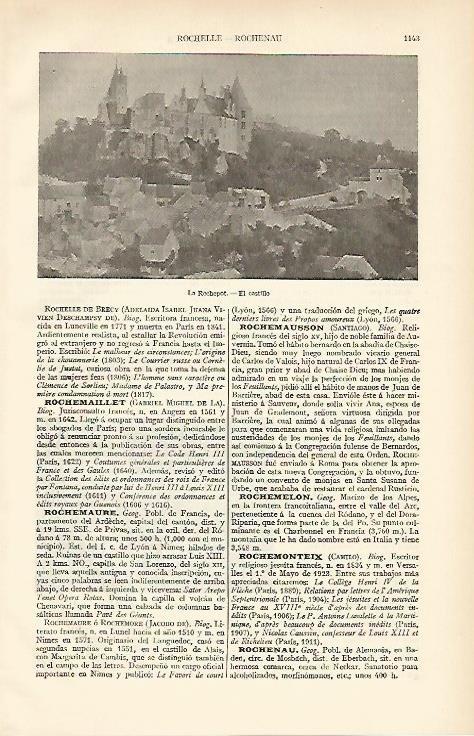 LAMINA ESPASA 6721: Casstillo de Rochepot Francia