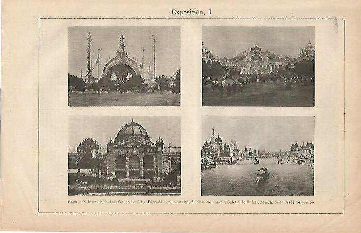LAMINA ESPASA 7921: Exposicion Internacional de Paris de 1900