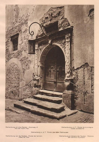 Lamina/Foto KURT HIELSCHE Deuschtland No. 049: ROTHENBURG ON THE TAUBER. DOORWAY OF THE OLD TOWN HALL