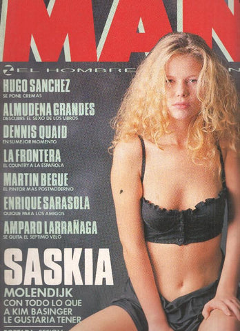 Revista MAN, Numero 28, Feb. 1990: Poster SASKIA MOLENDIJK, Amparo Larrañaga, Dolly Raoult, Claudia Mason