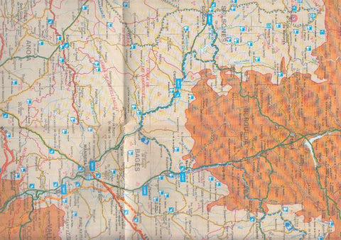 Rutas Catalanas: Mapa desplegable para la zona La Catalunya Central: Bages, Osona, Solsones, segarra, Anoia
