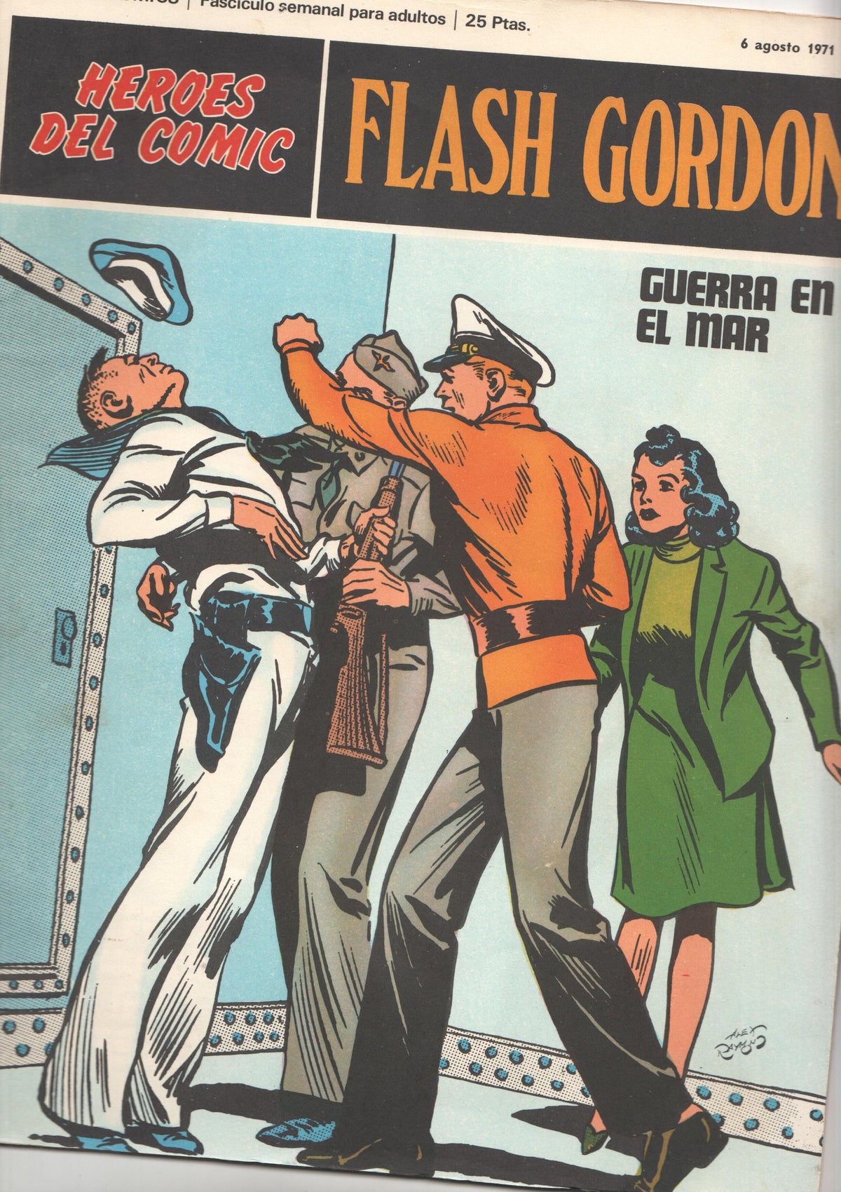 Flash Gordon de Burulan numero 013 (numerado 4 en trasera): Guerra en el mar 