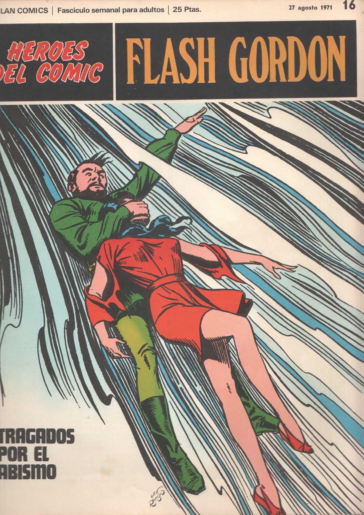 Flash Gordon de Burulan numero 016: Tragados por el abismo (numerado 2 en trasera)