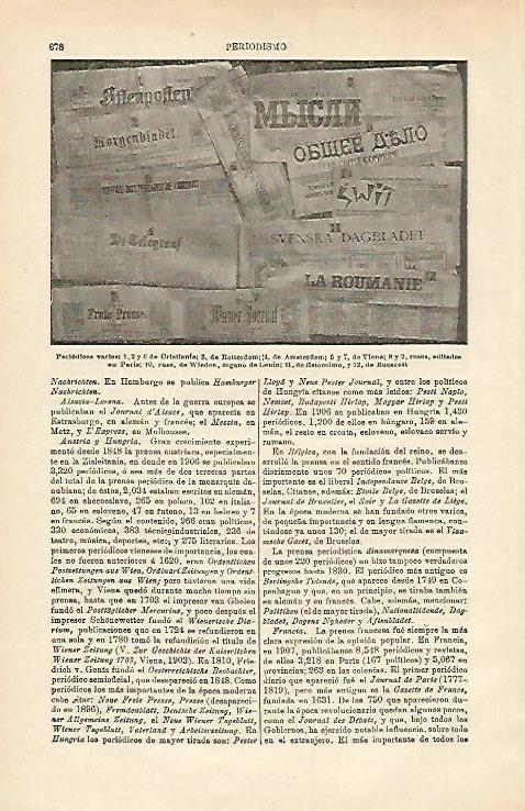 LAMINA ESPASA 15760: Periodicos de Holanda Austria Francia y Hungria