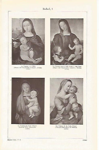 LAMINA ESPASA 15895: La Virgen y el Niño por Rafael