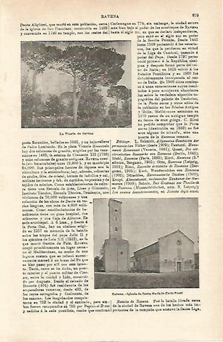 LAMINA ESPASA 15993: La Pineda de Ravena Italia