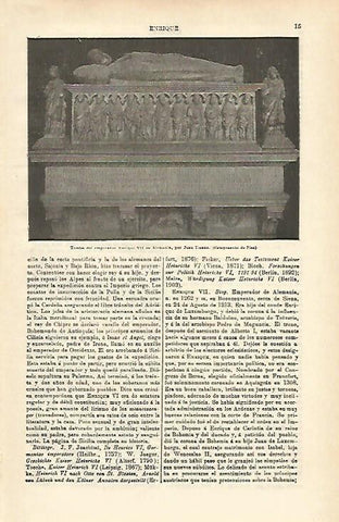 LAMINA ESPASA Alemania 16043: Tumba de Enrique VII de Alemania