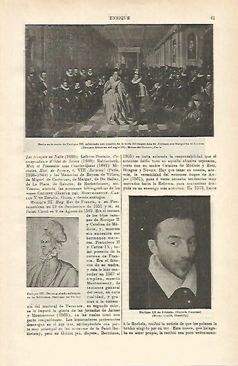 LAMINA ESPASA 16051: Baile en la corte de Enrique III de Francia
