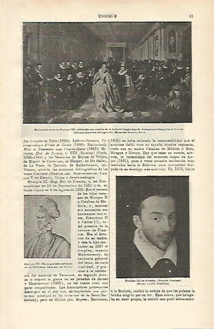 LAMINA ESPASA 16051: Baile en la corte de Enrique III de Francia