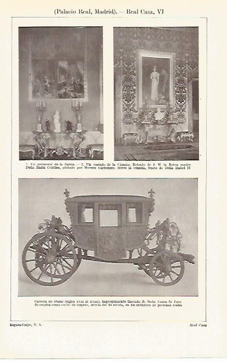 LAMINA ESPASA 16056: Carroza de ebano del Palacio Real de Madrid