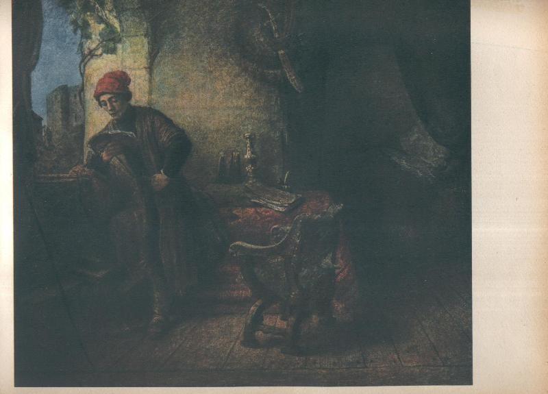 Rembrandt lamina 007: Giovane che legge alla finestra