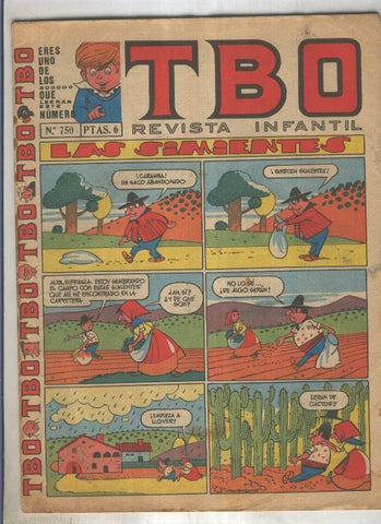 TBO numero 750: las simientes (Moreno), (numerado 1 en trasera)