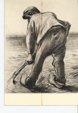Postal 036006 : Vincent van Gogh peasant digging seen from the rear