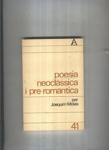 Poesia neoclassica i pre romantica