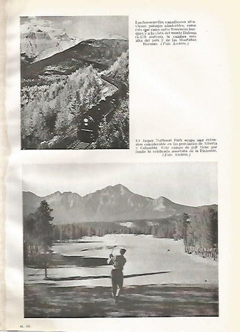 LAMINA GEOGRAFIA 0193: Monte Robson Canada y Jasper National Park Estados Unidos
