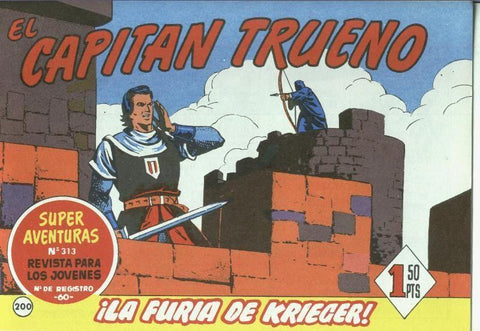 El Capitan trueno facsimil numero 200: La furia de Krieger