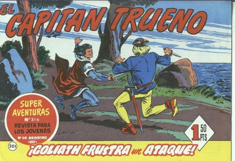 El Capitan trueno facsimil numero 201: Goliath frustra un ataque