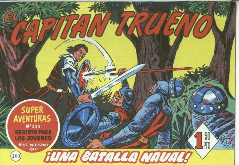 El Capitan trueno facsimil numero 203: Una batalla naval