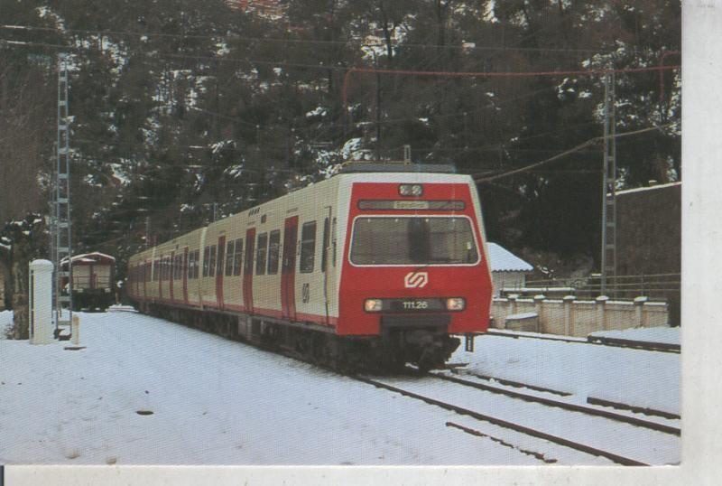 Postal 011865: Unidad electrica numero 111.26 en Las Planas,Barcelona
