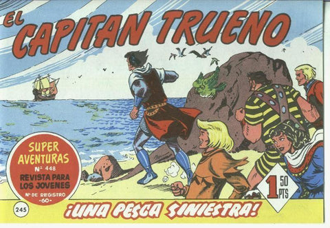 El Capitan trueno facsimil numero 245: Una pesca siniestra