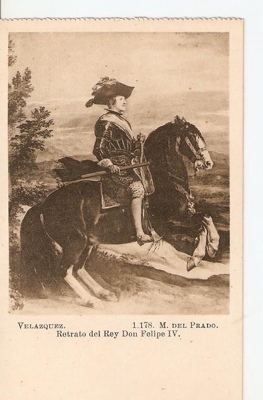 Postal 028349 : Velazquez. Retrato del Rey Don Felipe IV, M. del Prado