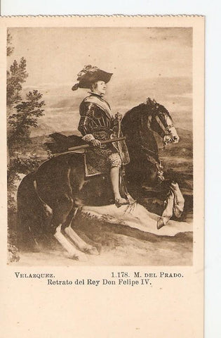 Postal 028349 : Velazquez. Retrato del Rey Don Felipe IV, M. del Prado