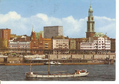 Postal 037491 : Hamburg. Hafenpartie an den St. Pauli 