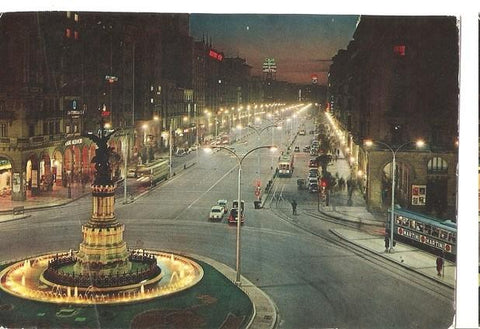 Postal 047083 : Zaragoza. Paseo de la Independencia. Nocturna