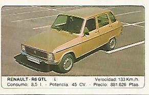 CROMO 290 ALBUM COCHES MOTOR 16: RENAULT - R5 GTL